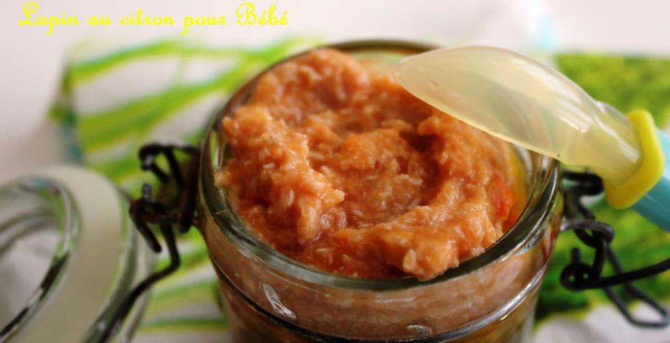 Purée de Lapin au Miel & au Citron pour Bébé