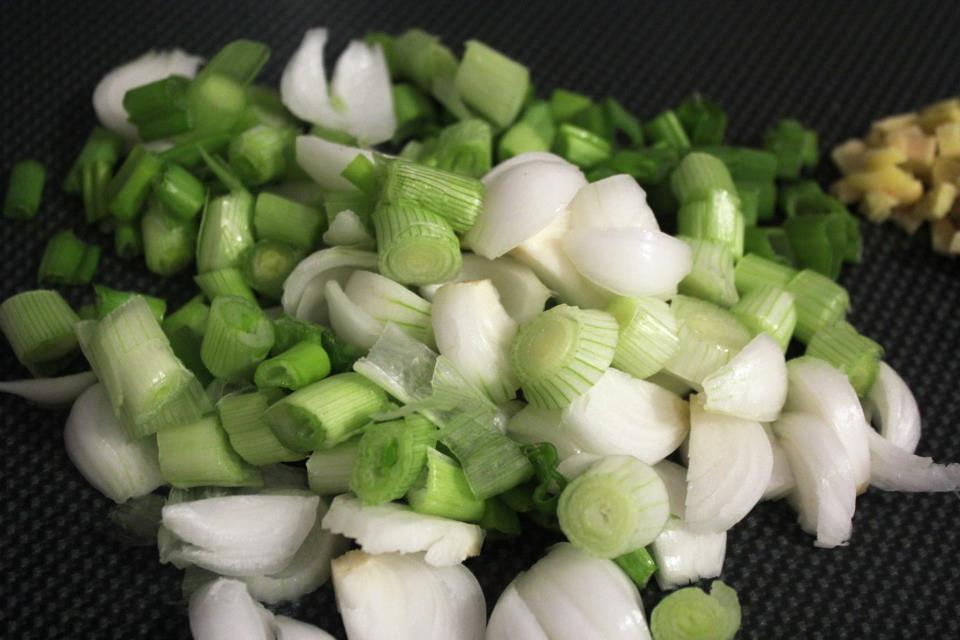 oignons hachés