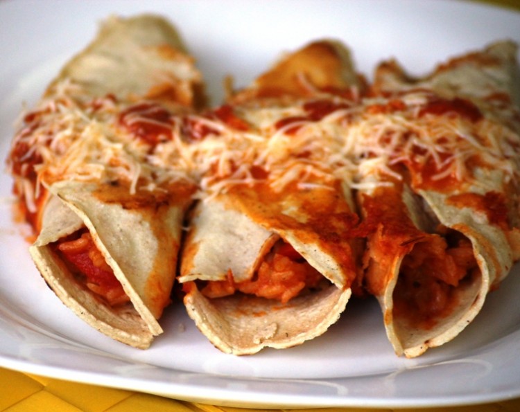 enchiladas de poulet au riz