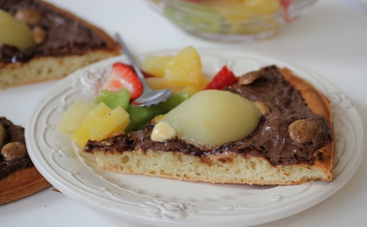 pizza chocolat et poire