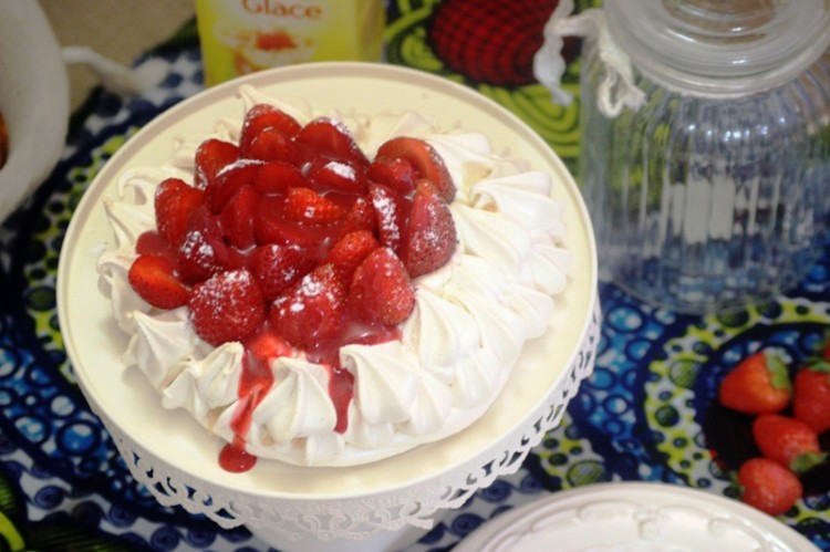 pavlova à la fraise