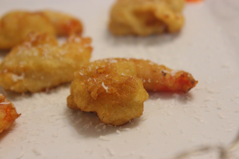 tempura de crevette au gingembre et citron vert 