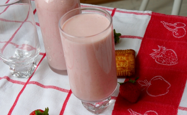 milkshake fraises et vanille