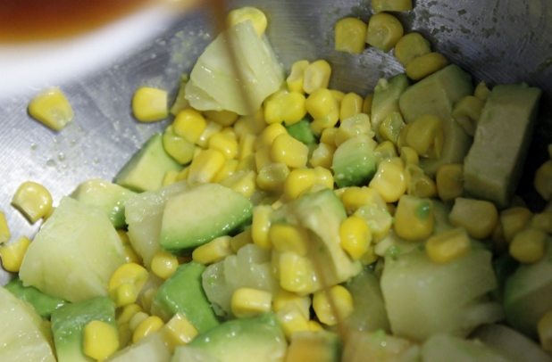Salade de Maïs, Ananas et Avocat