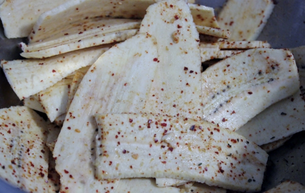 chips de plantain au piment d'espelette