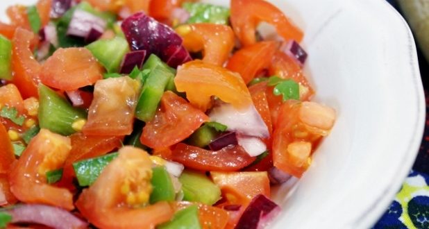 Crevettes-sautées-et-Salsa-de-tomates