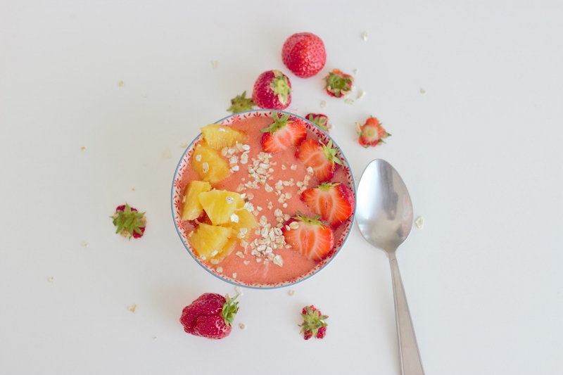 soupe de fraises, ananas et poivre de sichuan