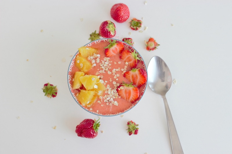 soupe de fraises, ananas et poivre de sichuan