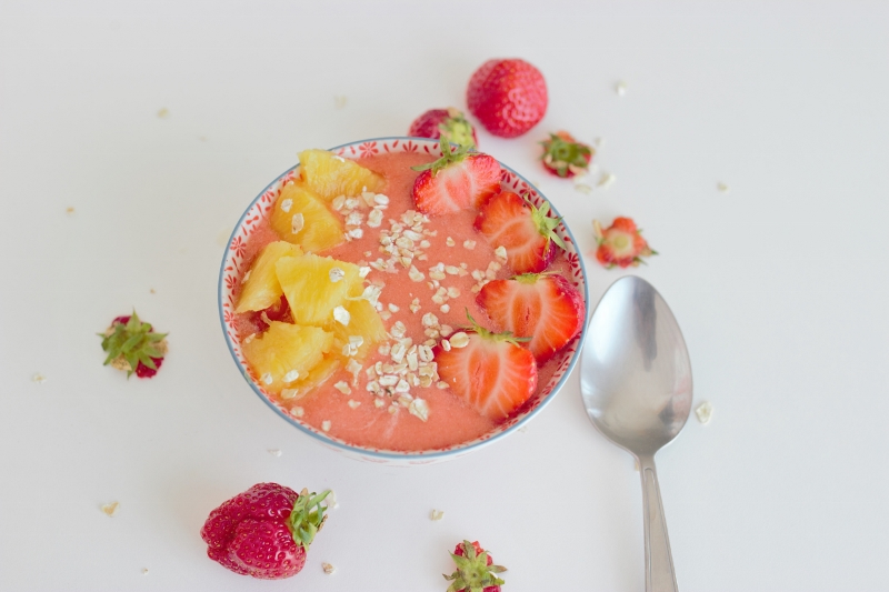 soupe de fraises, ananas et poivre de sichuan