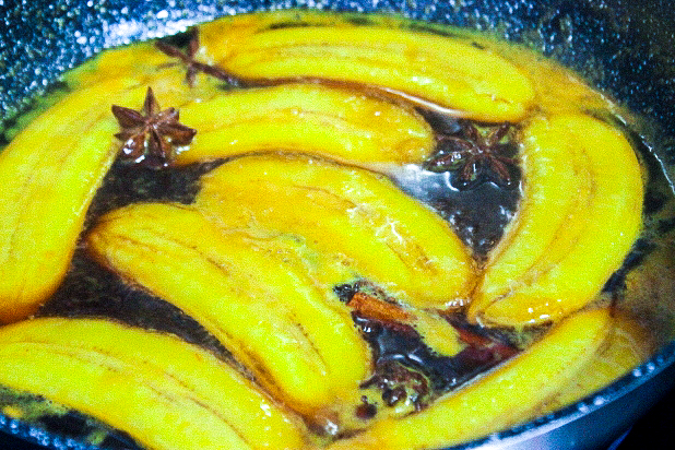 banane rôtie aux épices
