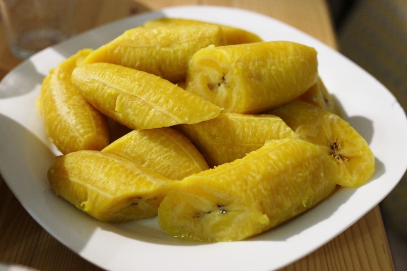 plantains murs bouillis
