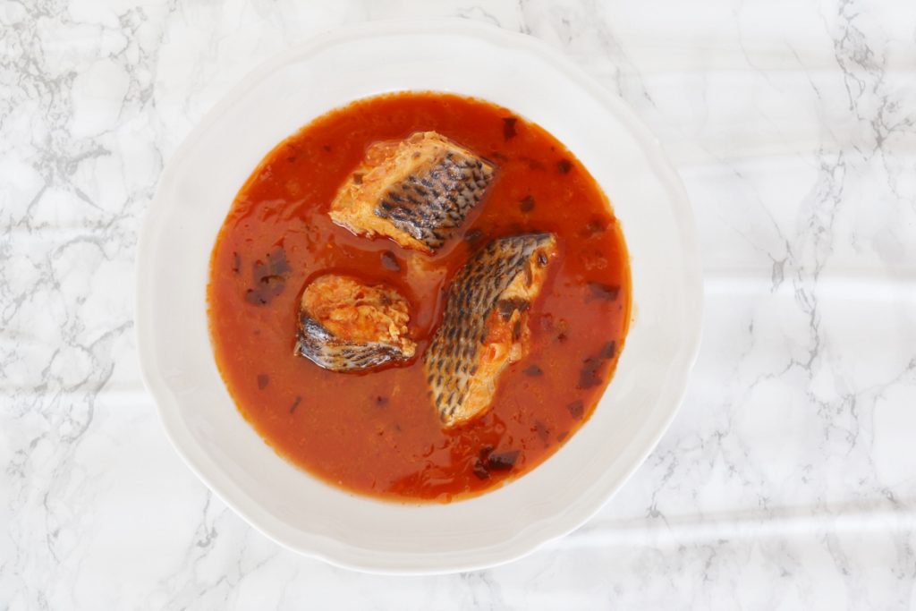 soupe de poisson à la tomate