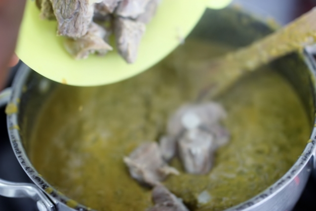 ajout de la viande
