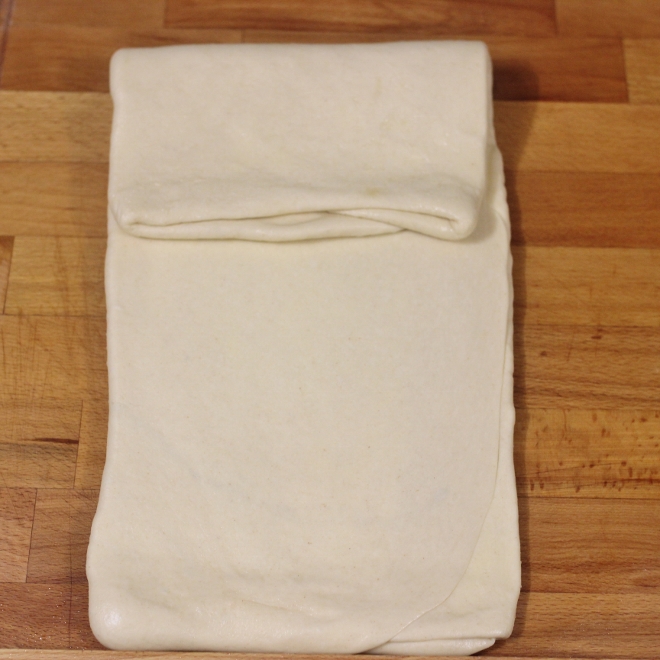 1er pliage de la pâte